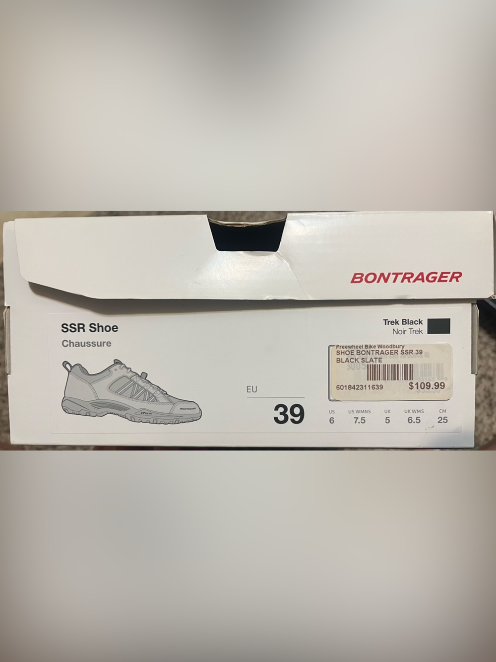 Bontrager SSR Shoe, size 39